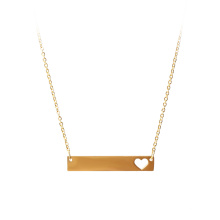 Delicate Gold Little Heart Charm Necklace Three Hearts Initial Necklace